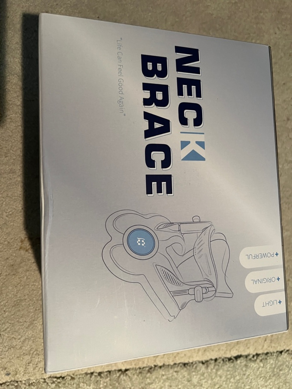 NECK BRACE Neck Traction White & Light Blue
